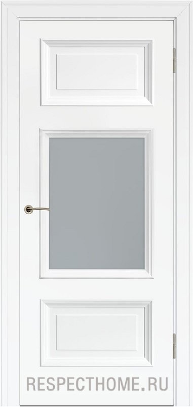 Межкомнатная дверь эмаль белая Potential doors 236 стекло Сатинато