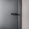 Распашная дверь Cascate Fly 2300х800 мм, профиль Grafit 7016, стекло крашенное