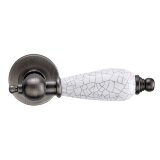 Дверная ручка Archie Genesis Redovdo Bl.Silver керамика кракелюр