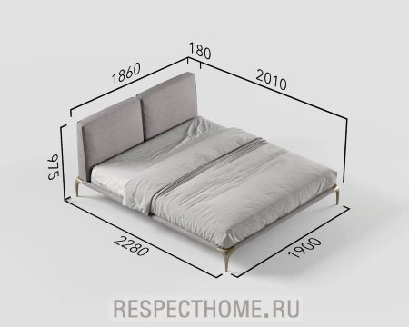 Кровать Cascate, модель Gina, спальное место 1750*2000мм