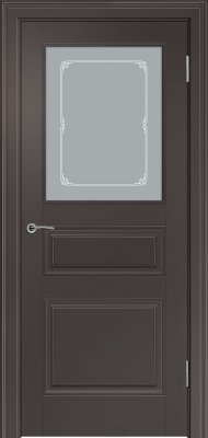 Межкомнатная дверь эмаль горький шоколад Potential doors 223 Стекло Милора