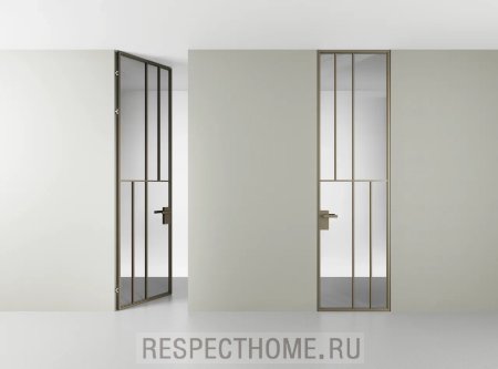Межкомнатная дверь Cascate Porte Next Black Sand стекло satinato Bronze