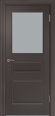 Межкомнатная дверь эмаль горький шоколад Potential doors 223 Стекло сатинато