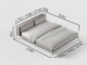 Кровать Cascate Porte Pezzo, спальное место 2000*2000мм