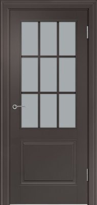 Межкомнатная дверь эмаль горький шоколад Potential doors 222.2 Стекло сатинато