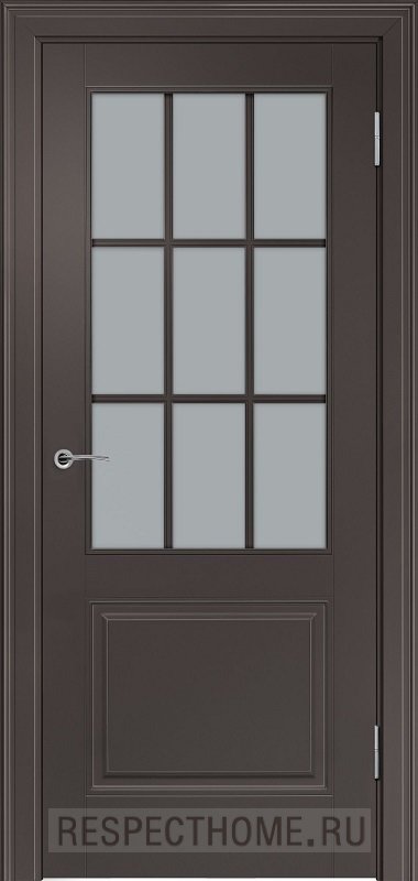 Межкомнатная дверь эмаль горький шоколад Potential doors 222.2 Стекло сатинато