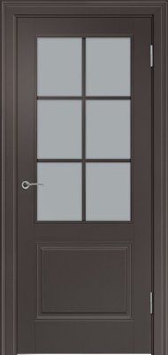 Межкомнатная дверь эмаль горький шоколад Potential doors 222.1 Стекло сатинато