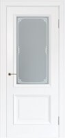 Межкомнатная дверь эмаль белая Potential doors 232 стекло Милора