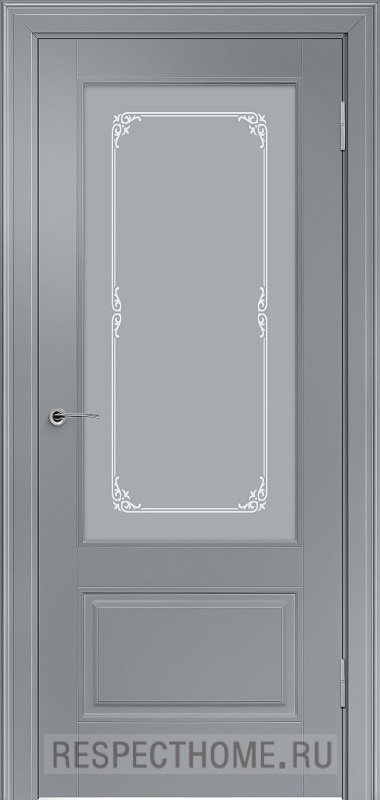 Межкомнатная дверь эмаль грей Potential doors 224 Стекло Милора