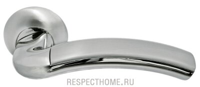 Дверные ручки MORELLI Палаццо MH-02 SN/CP Белый никель/полированный хром