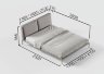 Кровать Cascate Porte Tina, спальное место 2000*2000мм