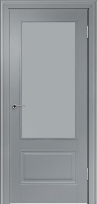 Межкомнатная дверь эмаль грей Potential doors 224 Стекло сатинато