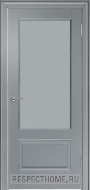 Межкомнатная дверь эмаль грей Potential doors 224 Стекло сатинато