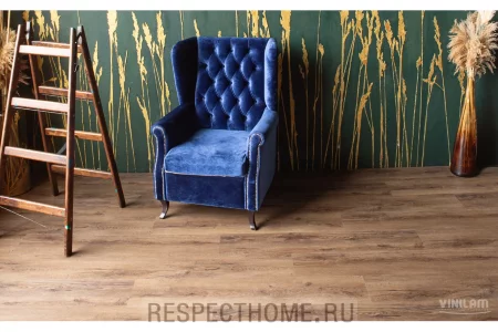 Клеевая кварц-виниловая плитка VINILAM CORK Glue Luxury (LVT) Дуб Кордова 232x1227x2.5 мм (4.555 м2)