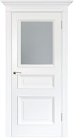 Межкомнатная дверь эмаль белая Potential doors 233 стекло Сатинато