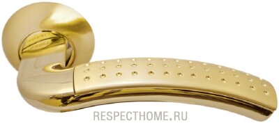 Дверные ручки MORELLI Палаццо MH-02P SG/GP Матовое золото/золото