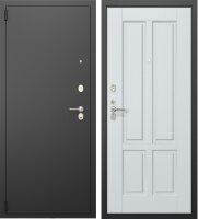 Входная дверь Гардиан ДС2 Чёрный муар, МДФ 16 мм Эстет Л 06.50 Плёнка белая