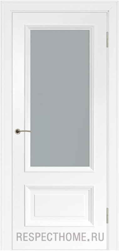 Межкомнатная дверь эмаль белая Potential doors 234 стекло Сатинато