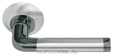 Дверные ручки MORELLI Колонна MH-03 SN/BN Белый никель/черный никель