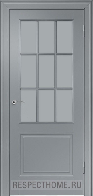 Межкомнатная дверь эмаль грей Potential doors 222.2 Стекло сатинато