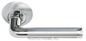 Дверные ручки MORELLI Колонна MH-03 SN/CP Белый никель/полированный хром