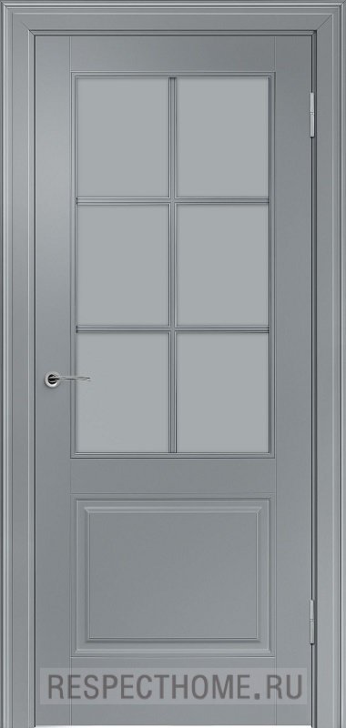 Межкомнатная дверь эмаль грей Potential doors 222.1 Стекло сатинато