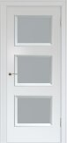 Межкомнатная дверь эмаль белая Potential doors 235 стекло Сатинато