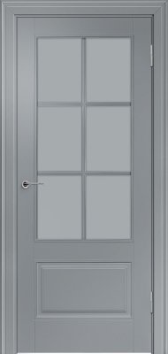 Межкомнатная дверь эмаль грей Potential doors 224.1 Стекло сатинато