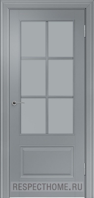 Межкомнатная дверь эмаль грей Potential doors 224.1 Стекло сатинато