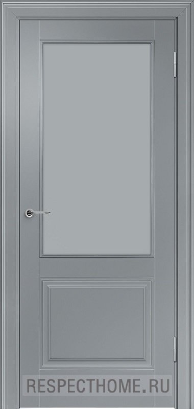 Межкомнатная дверь эмаль грей Potential doors 222 Стекло сатинато