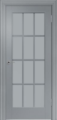 Межкомнатная дверь эмаль грей Potential doors 221.2 Стекло сатинато