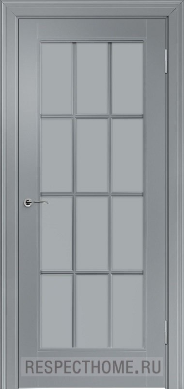 Межкомнатная дверь эмаль грей Potential doors 221.2 Стекло сатинато