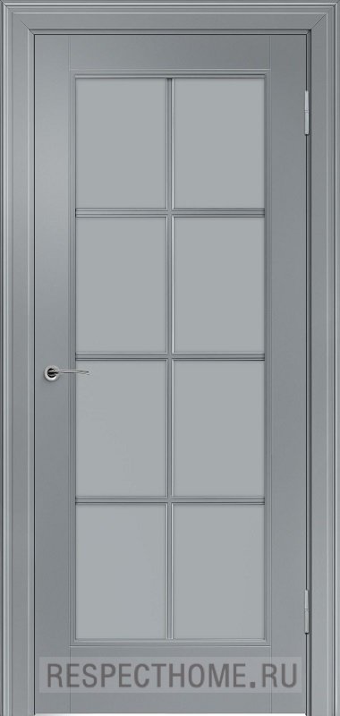 Межкомнатная дверь эмаль грей Potential doors 221.1 Стекло сатинато