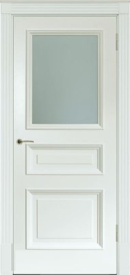 Межкомнатная дверь эмаль серая Potential doors 233 Стекло сатинато