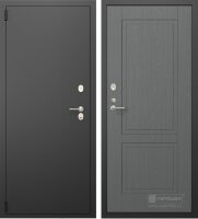 Входная дверь Гардиан ДС10 Чёрный муар, МДФ 6 мм Прайм Л 02.11 Плёнка ясень мокко