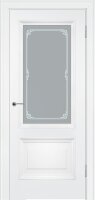 Межкомнатная дверь эмаль белая Potential doors 232.2 стекло Милора