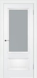 Межкомнатная дверь эмаль белая Potential doors 234.2 стекло Сатинато