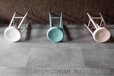 Замковая кварц-виниловая плитка VINILAM Цемент 6х470х940 (2,209м2)