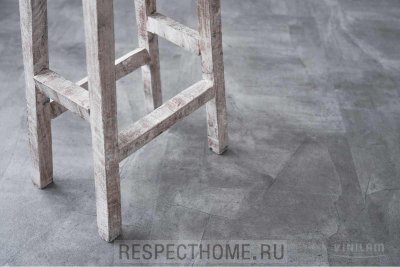 Замковая кварц-виниловая плитка VINILAM Серый Бетон 6х470х940 (2,209м2)