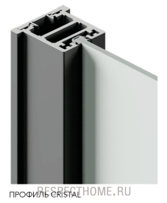 Скрытая межкомнатная дверь Cristal Cascate Porte