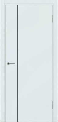 Межкомнатная дверь Potential doors Enamel Flat эмаль серая 51 стекло чёрное