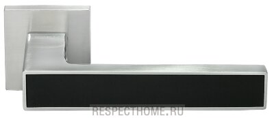 Дверные ручки MORELLI Sulla MH-48-S6 SC/BL Матовый хром/Чёрный