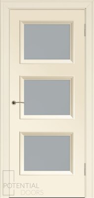 Межкомнатная дверь эмаль аворио Potential doors 235 стекло Сатинато