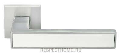 Дверные ручки MORELLI Sulla MH-48-S6 SC/W Матовый хром/Белый