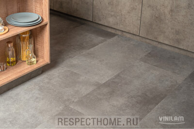 Замковая кварц-виниловая плитка VINILAM Цемент Стальной 6х470х940 (2,209м2)