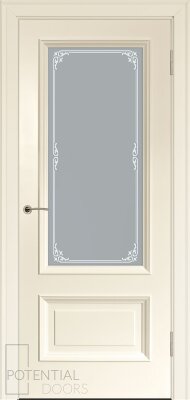 Межкомнатная дверь эмаль аворио Potential doors 234 стекло Милора