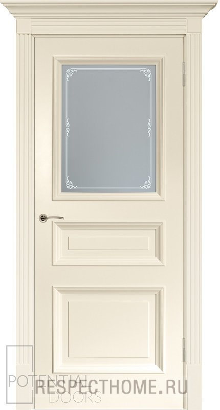 Межкомнатная дверь эмаль аворио Potential doors 233 стекло Милора