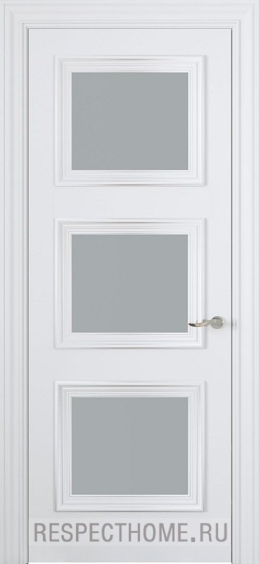 Межкомнатная дверь эмаль белая Potential doors 235.4 Стекло сатинато