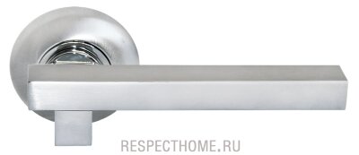 Дверные ручки MORELLI Pompidu MH-18 SC/CP Матовый хром/полированный хром