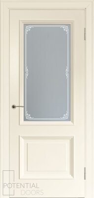 Межкомнатная дверь эмаль аворио Potential doors 232 стекло Милора